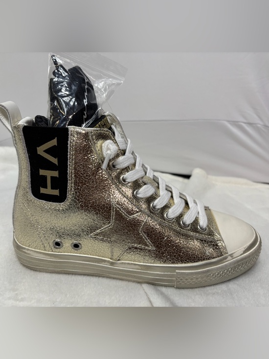Vintage Havana Shoes - Vintage Havana Metallic Gold High-Top Sneakers